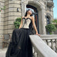 Robe de soirée longue en tulle, style corset floral noir, élégante, robe de bal, robe de soirée, robe de remise de diplôme, robe de bal, robe de soirée, robe d'invité de mariage, gh3984