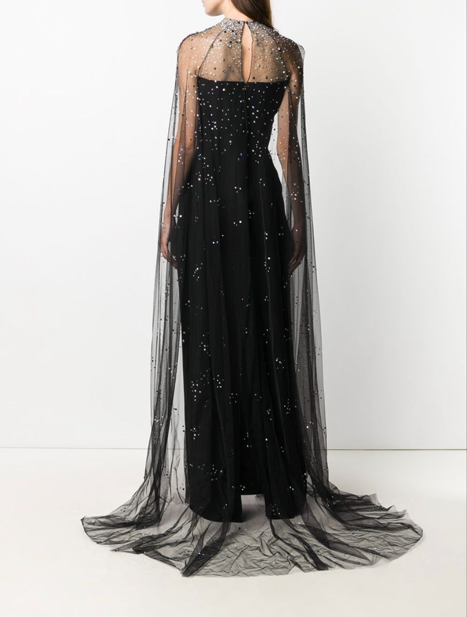 Girlhomeshops-Black gorgeous exquisite shiny elegant long prom dress evening dress gh5410