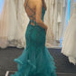 girlhomeshops-Exquisite Beaded Mermaid Slim Long Tulle Ball Gown Graduation Dress gh5923