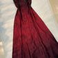 Burgundy Spaghetti Straps Exquisite Beaded Long Tulle Ball Gown Evening Dress gh3208