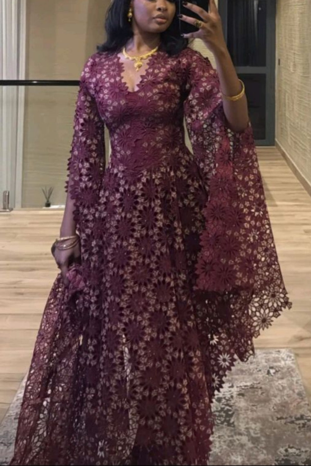 Robe de mariée/de soirée à manches longues neuve gh6533