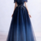 Cute tulle sequins long prom dress evening dress  10470