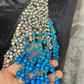 ✨Girlhomeshops-Black Velvet Halter Gown Rhinestone Tassel Feather High Slit gh10137