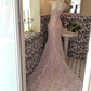 Light Pink Strapless Fitted Waist Slim Mermaid Sexy Romantic Dress, Wedding Gown gh7674