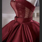 Red fashion sexy elegant Exquisite lace long satin ball gown evening dress gh3367