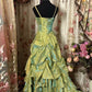 Grünes wunderschönes Retro-exquisites, perlenbesetztes, elegantes langes Satin-Ballkleid, Abendkleid, Abschlusskleid, Geburtstagskleid, gh3186