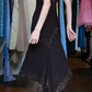 Dark Brown Vintage Gatsby Cocktail Dress Spaghetti Straps V Neck Hand Beaded Chiffon A Line Midi Evening Gown gh9617