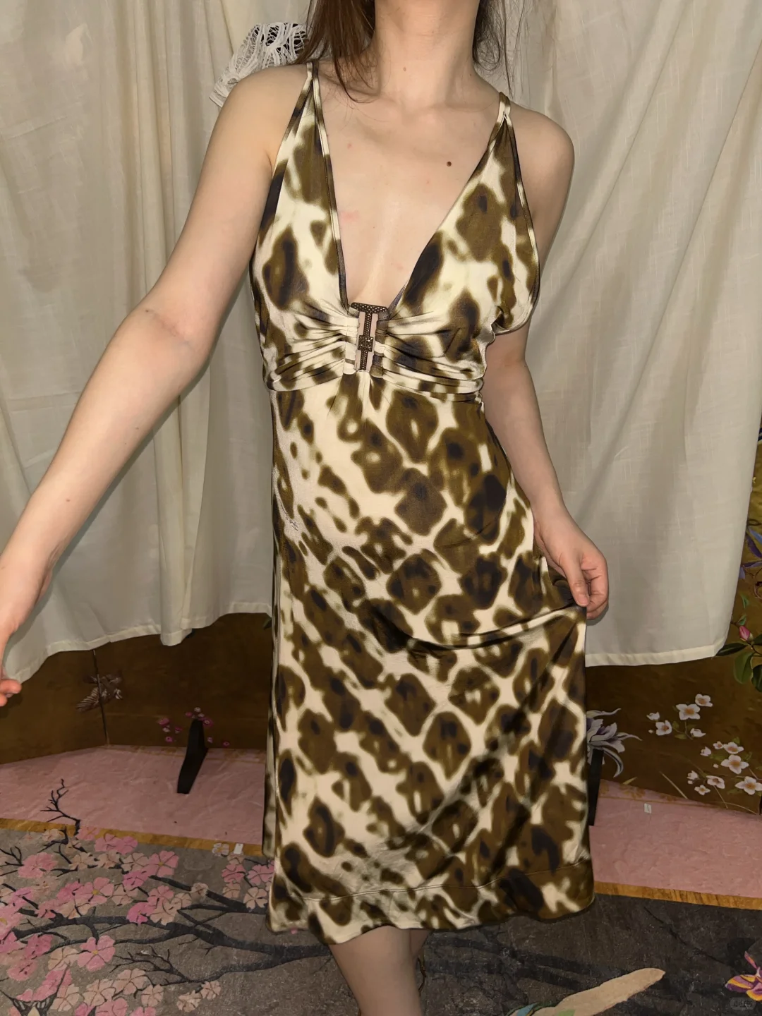 Brown Tone Vintage Luxury Halter Fitted Waist Slim Prom & Evening Party Dress gh8426