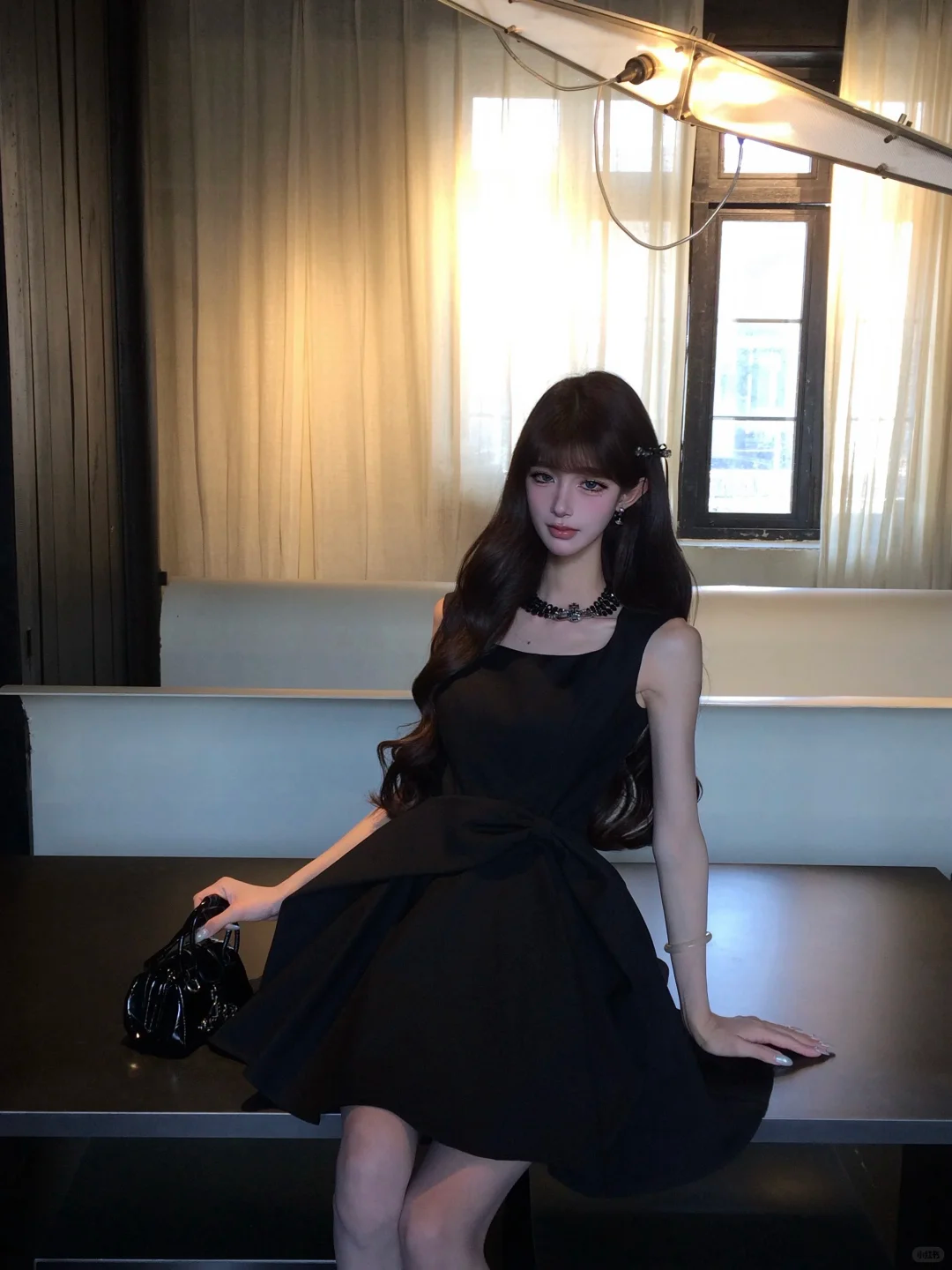 Women Elegant Black Strapless Homecoming Dress Square Neck Bow Waist A-Line Short Party Dress gh9419