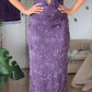 Purple Elegant Fashion V-neck Exquisite Floral Beading Spaghetti Straps Long Chiffon Tulle Ball Gown Evening Gown Party Dress Prom Dress gh3787