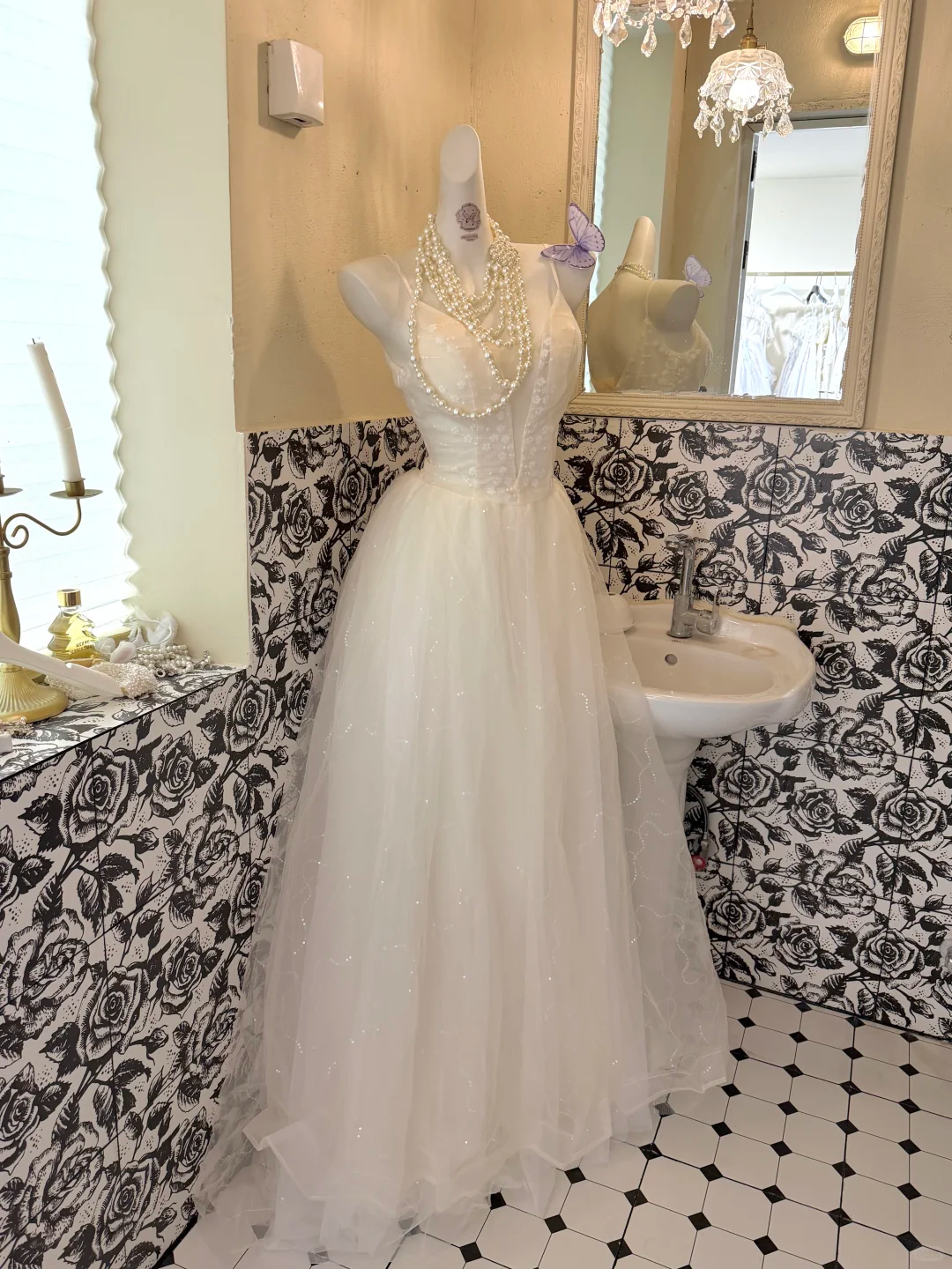 Ivory Spaghetti Straps, Cinched Waist, Slimming Silhouette, Full Flared Tulle Skirt Long Romantic Dress, Wedding Gown gh7820