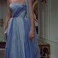 girlhomeshops-(Includes Scarf)Soft Blue Elegant Classic Dress Gradient Dress gh6327