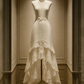 ✨Girlhomeshops-Tiered Asymmetrical Lace Mermaid Ivory Qipao Cheongsam gh10473