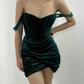 Teal Simple Fashion Short Velvet Homecoming Dress Birthday Dress Prom Dress Party Dress gh4829