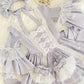 Hellviolettes Satin-Ballkleid mit eckigem Ausschnitt, langen Ärmeln, Stufenrock, Rokoko-Stil, Spitze und Schleife – ideal für Teepartys und Retro-Partys (gh6739)