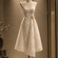 ✨Girlhomeshops-Sweet Ivory Short Lace Qipao Cocktail Gown gh10322