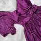Vintage Purple Satin Long Prom & Evening Party Dress, Puff Sleeves, Fitted Waist, Full Flared Skirt gh8577
