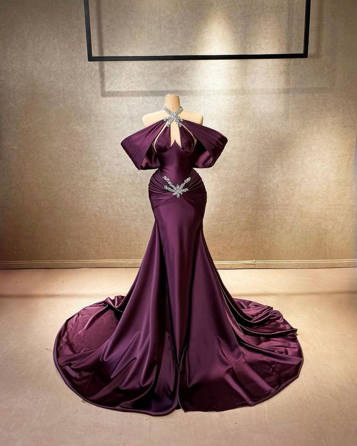 Girlhomeshops-Purple fashionable exquisite beaded long satin prom dress gh5427