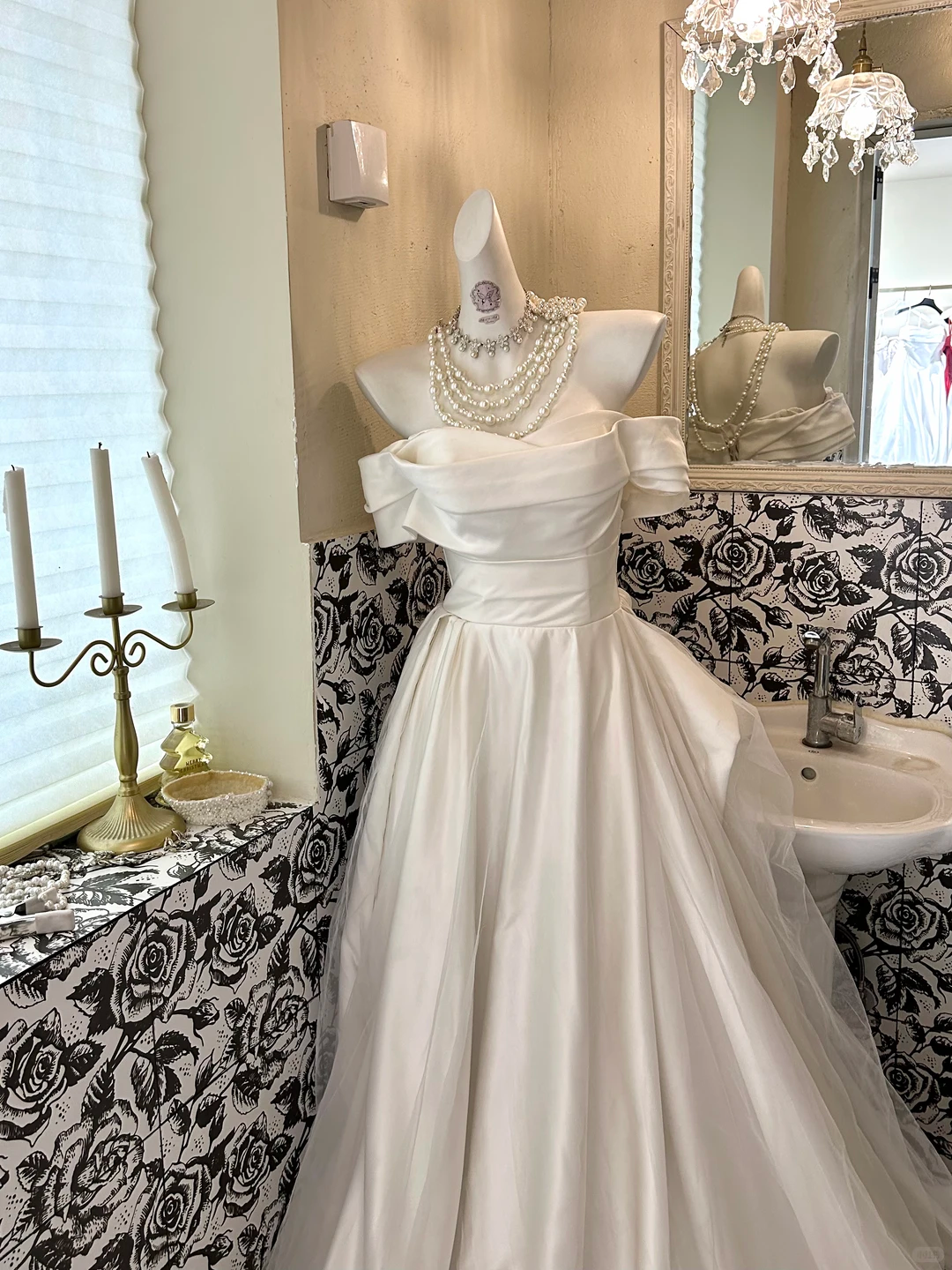 Ivory Soft Off-the-Shoulder Waist-Cinched Minimalist Grand Long Romantic Dress, Wedding Gown gh7599