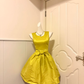 Mustard Yellow Vintage Homecoming Dress Sleeveless Square Neck A-Line Cocktail Party Gown with Bow gh9364