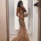 Robe de soirée longue en tulle, élégante et transparente, avec des appliques florales exquises, style sirène, sans manches, robe de bal, robe de fiançailles, robe de soirée, gh3667