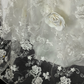 Ivory Vintage Mermaid Wedding Gown, Strapless 3D Rose Floral Appliqués, All‑Over Lace Embroidery, Fitted Waist, Lace Long Train With Scalloped Hem, Romantic Bridal Dress gh8882
