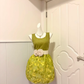 Sage Green Sleeveless Short Cocktail Dress, U‑Neck 3D Fabric Flower Sash Lantern Skirt Homecoming Party Gown gh9176