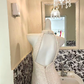 Ivory Sleeveless Halter Waist-Cinched Straight Skirt Elegant Romantic Dress, Wedding Gown gh7613