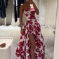 girlhomeshops-Floral Dress Long Slit Garden Party Dress gh5859
