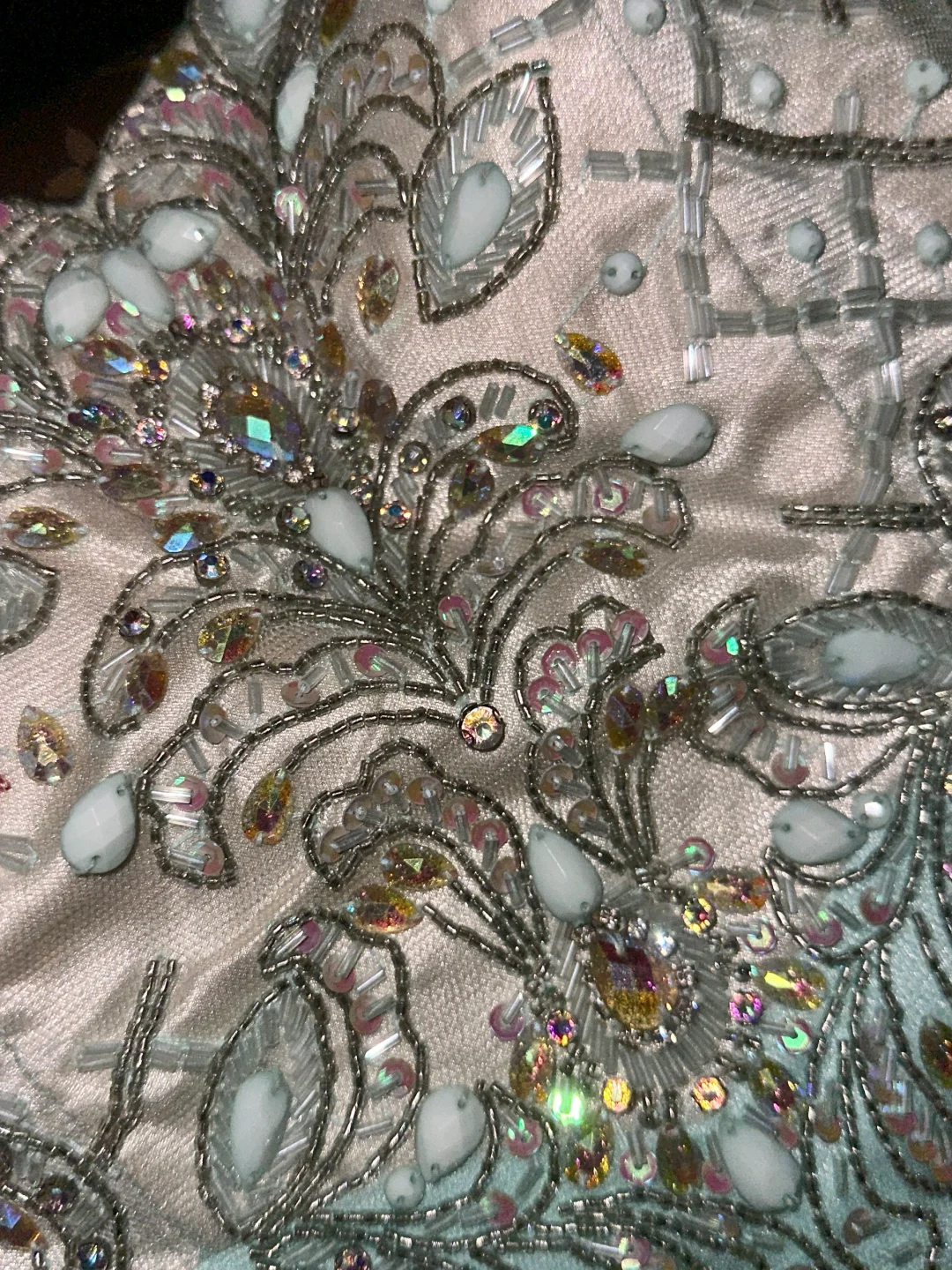 Robe de soirée longue en tulle bleu magnifique et perlée gh4416