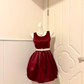 Burgundy Satin Vintage Homecoming Dress Sleeveless Round Neck A-Line Cocktail Party Gown gh9366