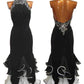 Robe de soirée longue élégante à perles noires gh4228