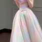 ✨Girlhomeshops-White Light Blue Gradient Sheer Tulle Ocean Wedding Ball Gown gh10496