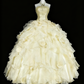 girlhomeshops-Gelbes langes, formelles Ballkleid aus Tüll im Prinzessinnenstil, Geburtstagskleid, Abschlusskleid gh6137