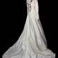 Vintage Off White Long Sleeve Embroidery Fitted Waist Long A-Line Prom & Evening Party Dress gh8500