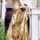 Gold‑Leopard‑Print‑Vintage Halter‑V‑Neck Silver‑Rhinestone‑Beading Chest‑Cut‑Out Ruched‑Waist Draped‑Mermaid Floor‑Length Evening Prom Gown gh8820