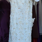 Ivory Off Shoulder 3D Floral Sequin Beaded Mermaid Long Evening Prom Dress gh9767
