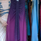 Ombre Purple Spaghetti Straps Evening Gown Ruched Rhinestone Sparkly Chiffon Long Formal Prom Dress gh9751