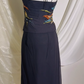 Vintage Black Halter Spaghetti Strap Prom & Evening Party Outfit, Printed Top Matching Fitted Bodycon Skirt Two-Piece Set gh8545