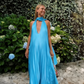 Pink/green fashion V-neck elegant long satin evening dress party dress wedding guest dress maternity dress gh3056