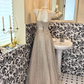 Light Champagne Sequin Halter Waist-Cinched Slimming Elegant Romantic Dress, Wedding Gown gh7623