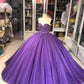 Lila Wunderschöne Exquisite Perlen Lange Tüll Mode Ballkleid Abendkleid gh3568