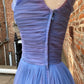 Purple Shiny Vintage Fashion Elegant Exquisite Beading Long Tulle Prom Gown Evening Gown Party Dress gh3412