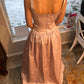 Hellrosa Retro-Mode Elegantes A-Linien-Abendkleid mit quadratischem Ausschnitt und langem Satin-Prinzessinnen-Ballkleid, Partykleid, gh3554