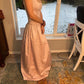 Hellrosa Retro-Mode Elegantes A-Linien-Abendkleid mit quadratischem Ausschnitt und langem Satin-Prinzessinnen-Ballkleid, Partykleid, gh3554