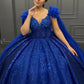 Blaues wunderschönes, exquisites, langes, elegantes Tüll-Ballkleid-Abendkleid gh3582