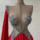Girlhomeshops-Red gorgeous exquisite beading sexy elegant long satin prom dress evening dress party dress gh5402