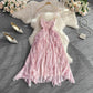 Cute tulle short A line dress fashion dress  462