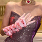 Lila glänzendes, elegantes langes Abschlusskleid/Abendkleid gh6812