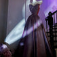 Lila glänzendes, elegantes langes Abschlusskleid/Abendkleid gh6812